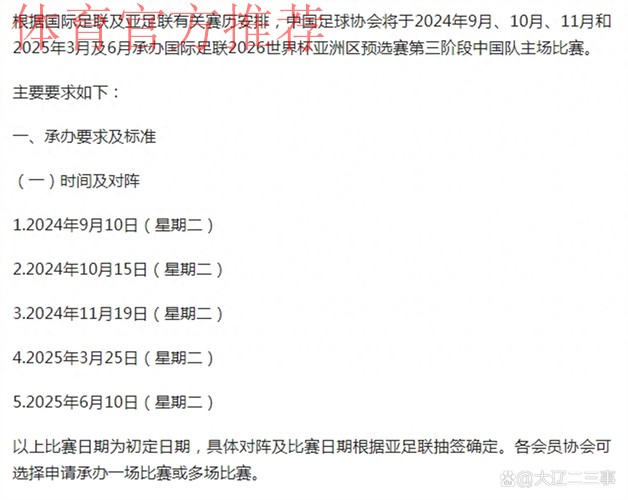 中国足协关于世预赛十二强赛国家队主场承办城市相关征集工作的说明 中国足协关于世预赛十二强赛国家队主场承办城市相关征集工作的说明